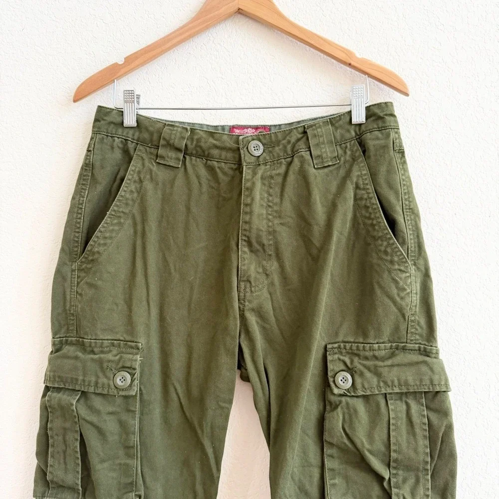 Matchstick Mens‎ Olive Green Multi Pocket Cargo Pants 32x29 Military Tactical